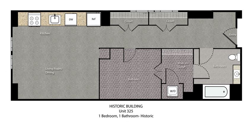 One Bedroom, One Bath